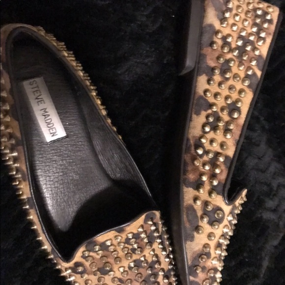 Studded SnakeSkin Leather Loafers - Picture 3 of 4